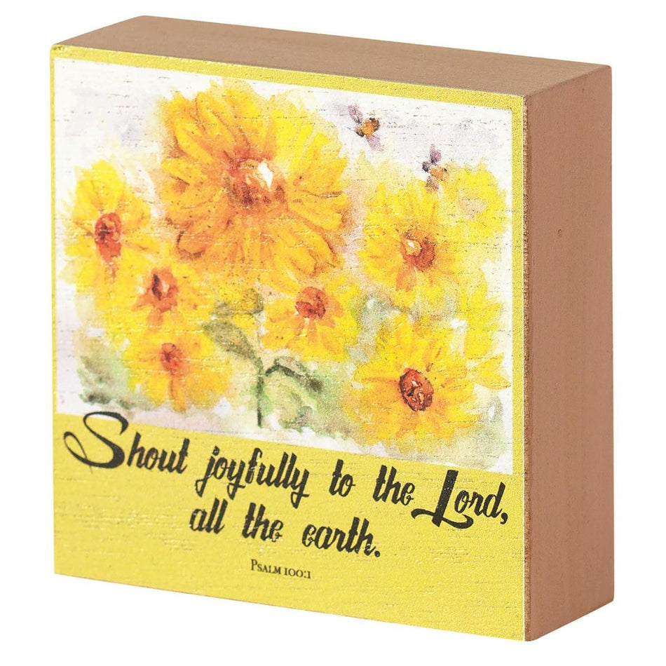 Plaque Shout Joy To The Lord Psalm 100:1 by Dicksons