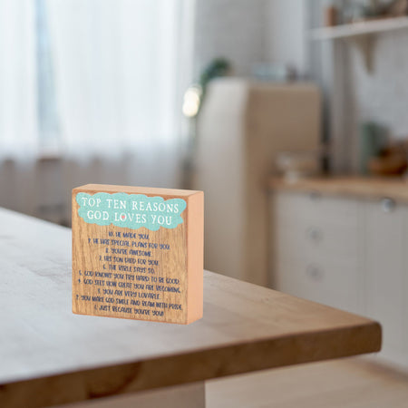 Top 10 Reasons God Loves You Tabletop by Dicksons, product view 4