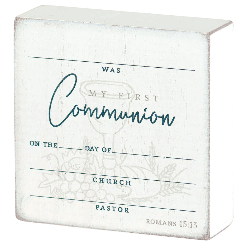 Tabletop Plaque My First Communion by Dicksons, product view 2