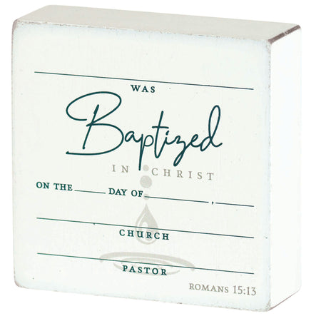 Tabletop Plaque Baptized In Christ by Dicksons, product view 4