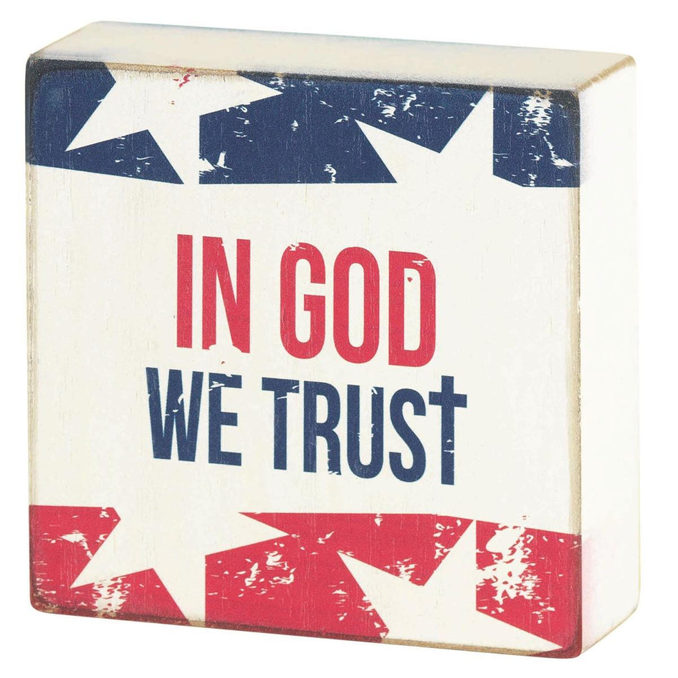 Tabletop Plaque In God We Trust White by Dicksons