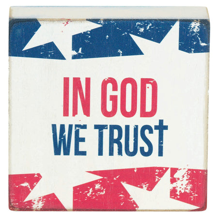 Tabletop Plaque In God We Trust White by Dicksons, product view 2