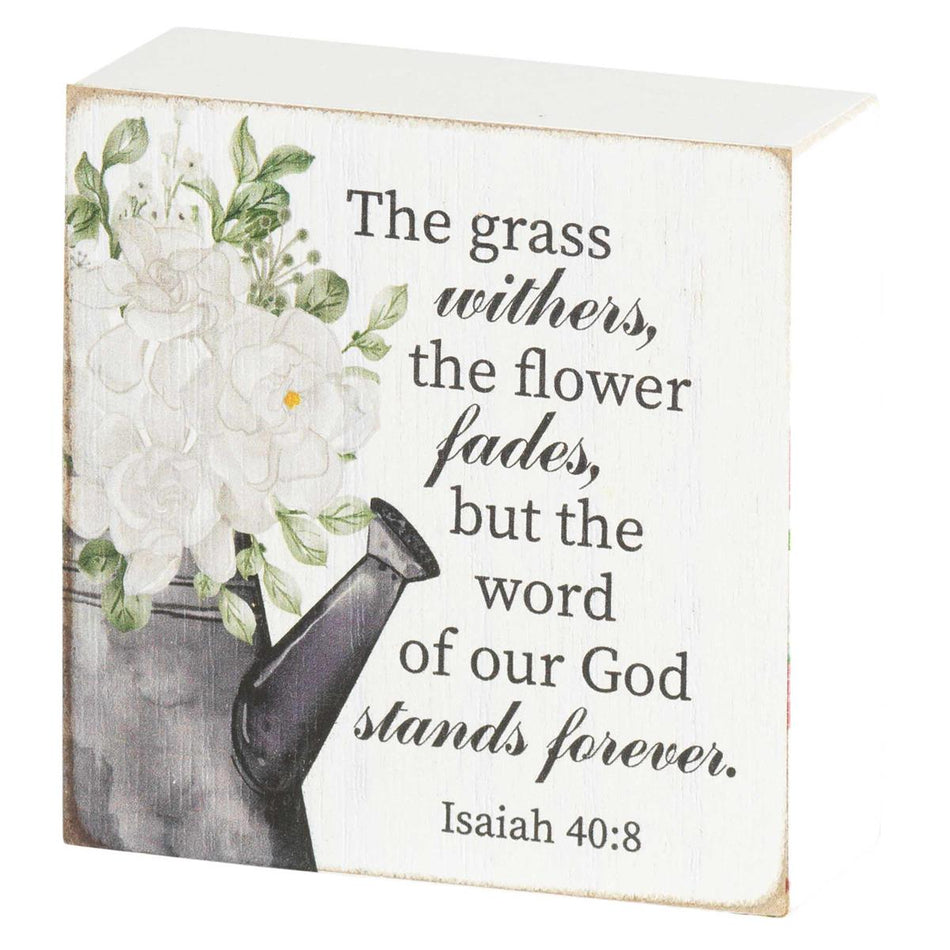 Tabletop Plaque The Grass Withers 3x3 (TPLK33-233) by Dicksons
