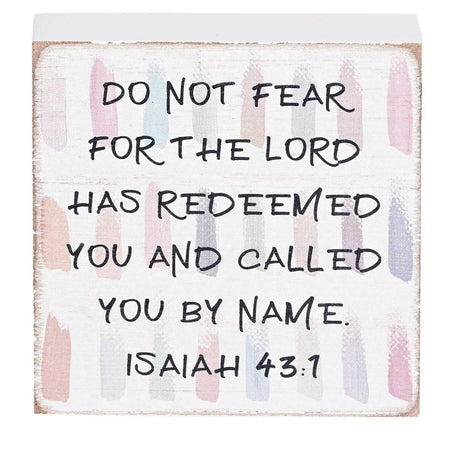 Tabletop Plaque Do Not Fear 3x3 by Dicksons, product view 2