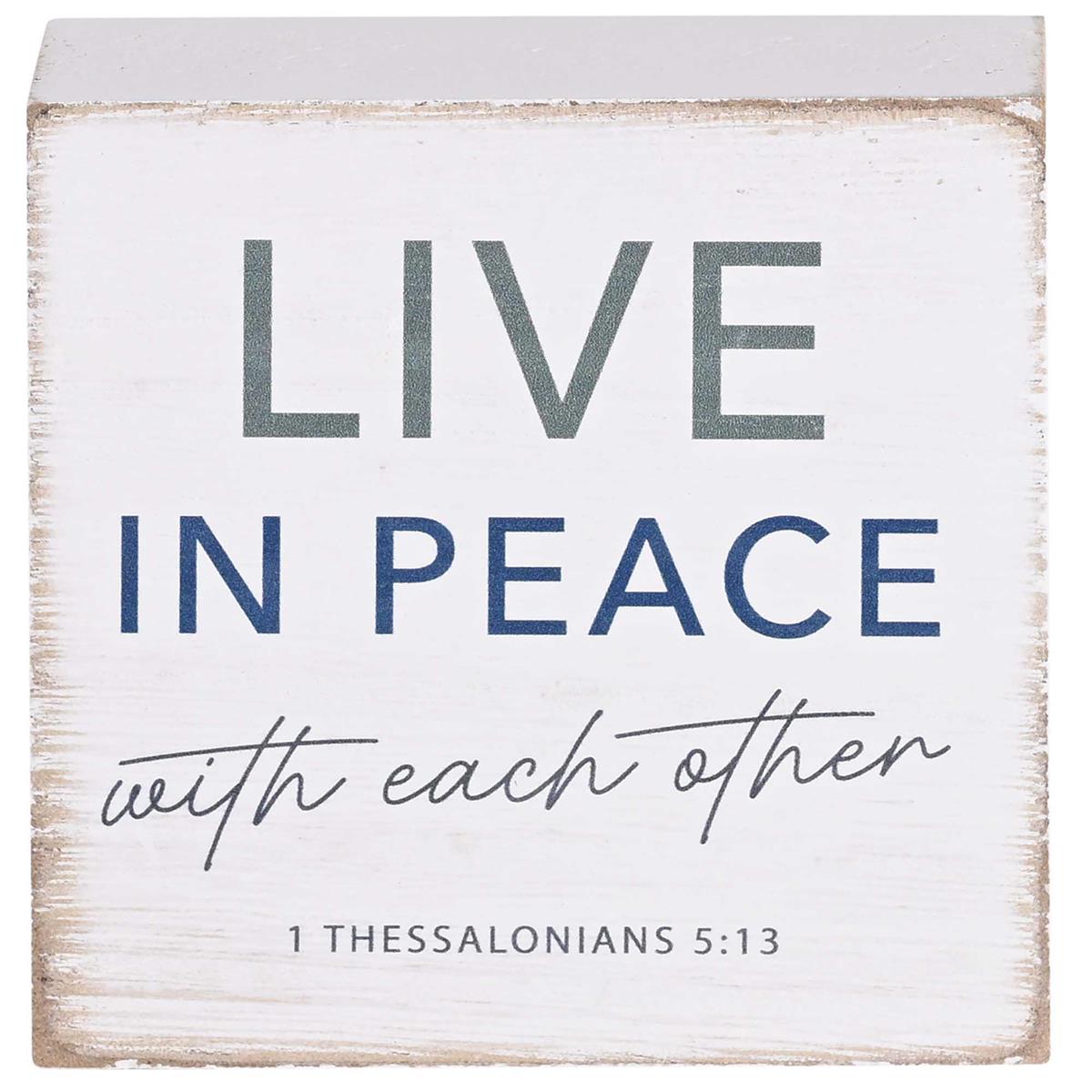 Tabletop Plaque Live In Peace Text by Dicksons, product view 2