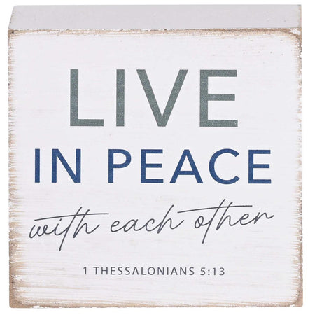 Tabletop Plaque Live In Peace Text by Dicksons, product view 2