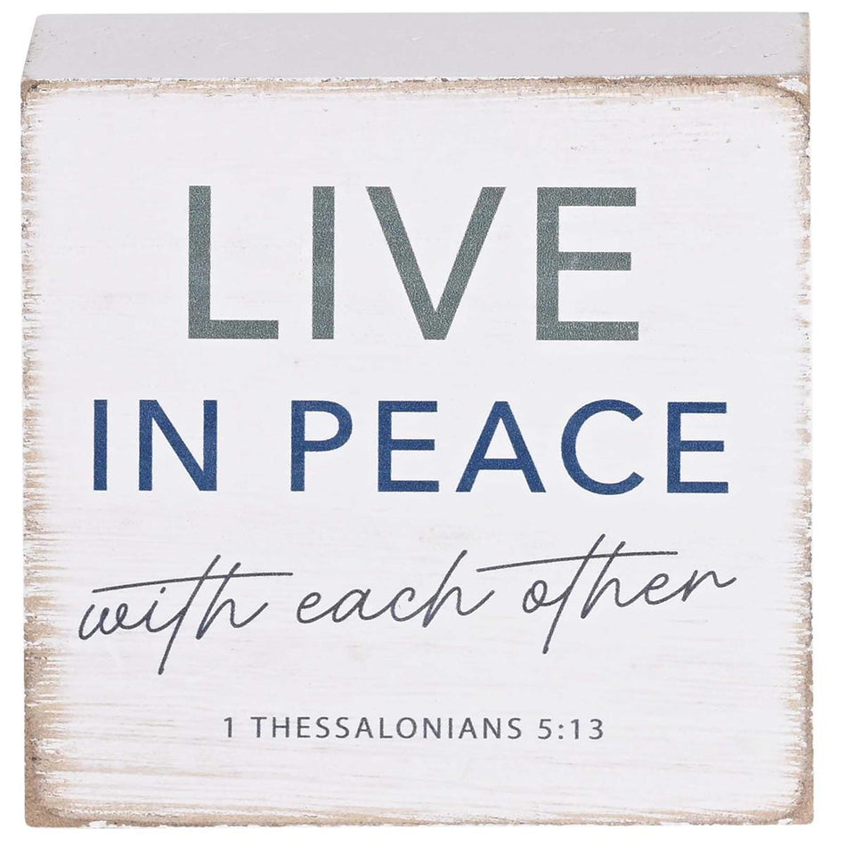 Tabletop Plaque Live In Peace Text by Dicksons, product view 2