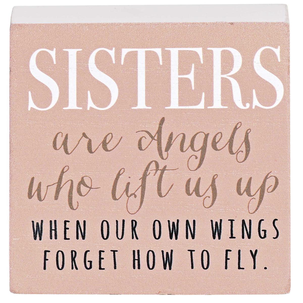 Tabletop Plaque Sisters 3X3 by Dicksons, product view 2