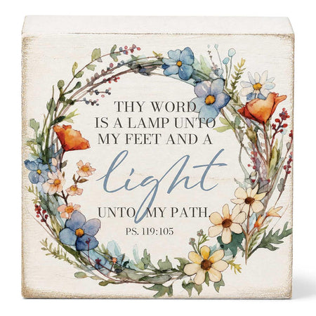 Tabletop Plaque Thy Word Is A Lamp 3x3 by Dicksons
