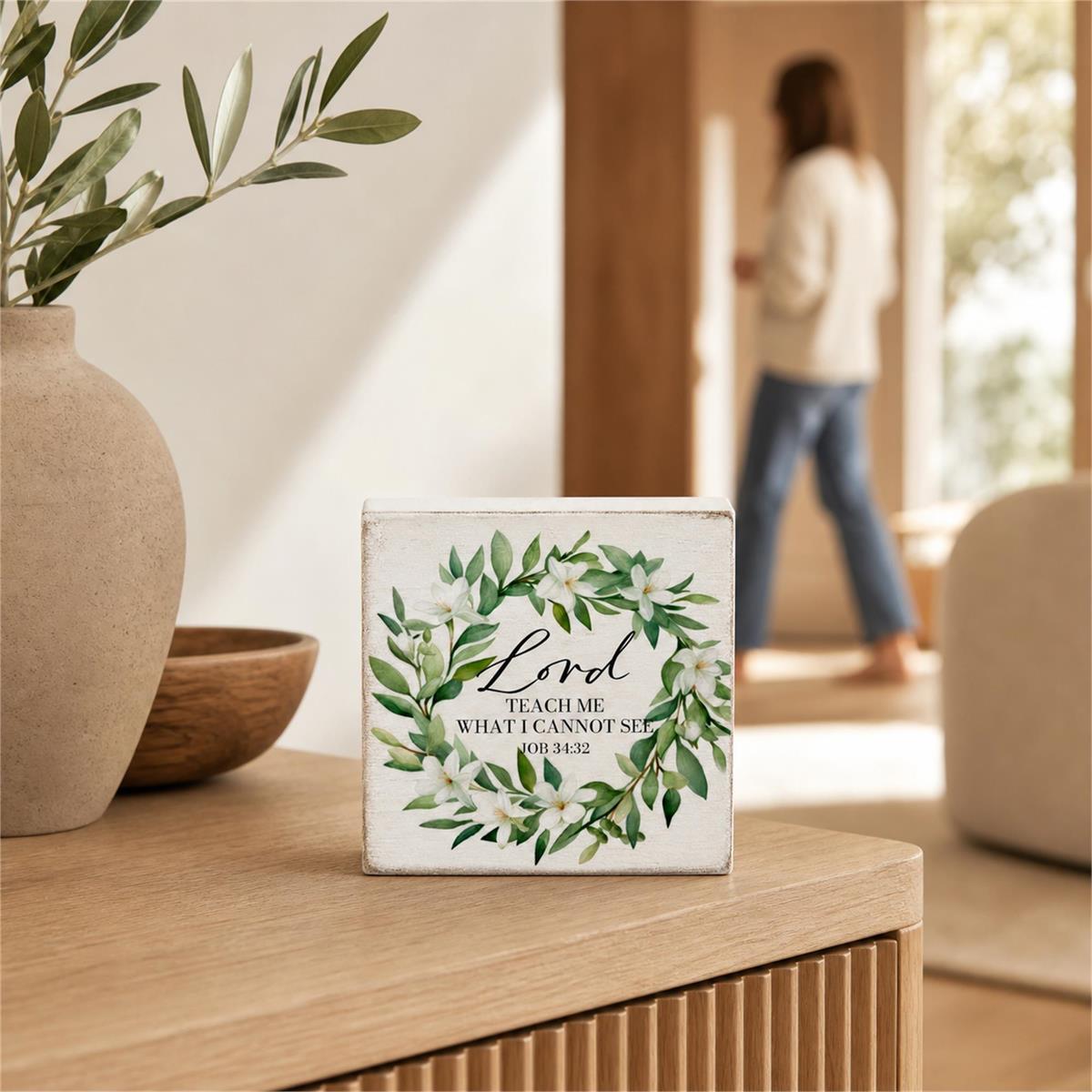 Tabletop Plaque Lord Teach Me What 3x3 by Dicksons, product view 6