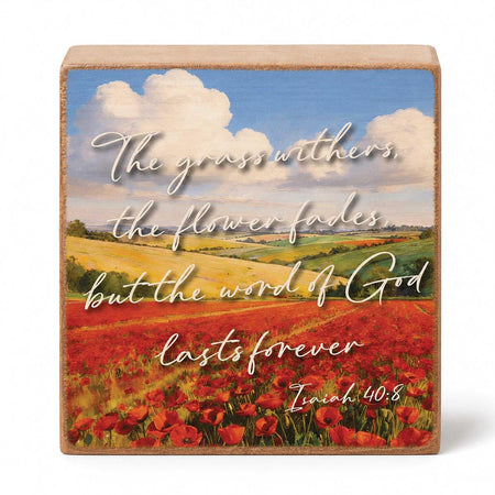 Tabletop Plaque The Grass Withers 3x3 (TPLK33-374) by Dicksons