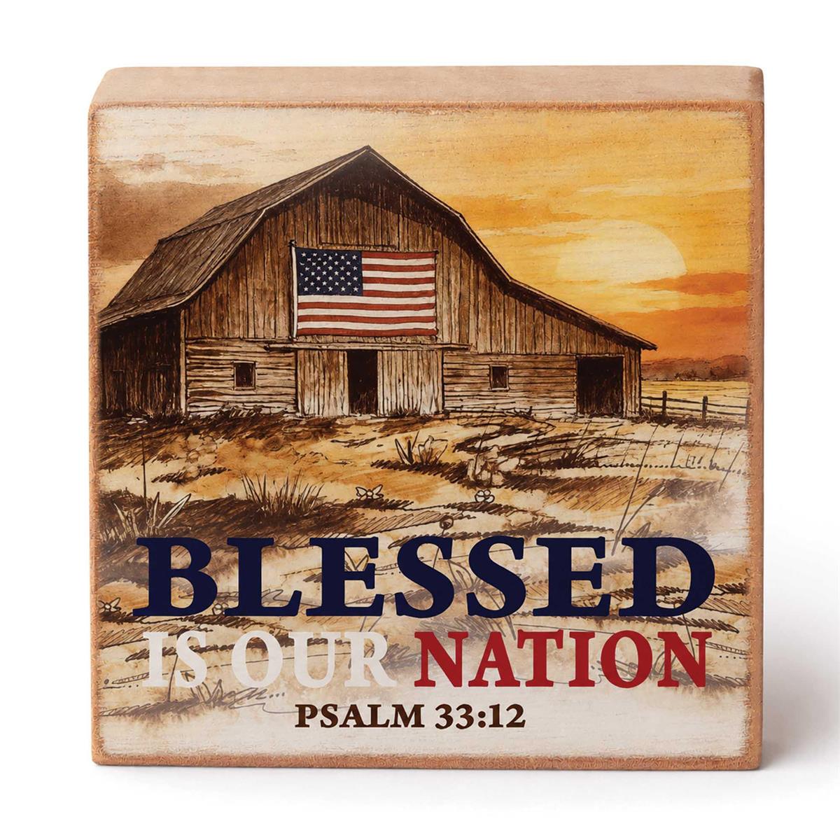 Tabletop Plaque Blessed Is Our 3x3 by Dicksons