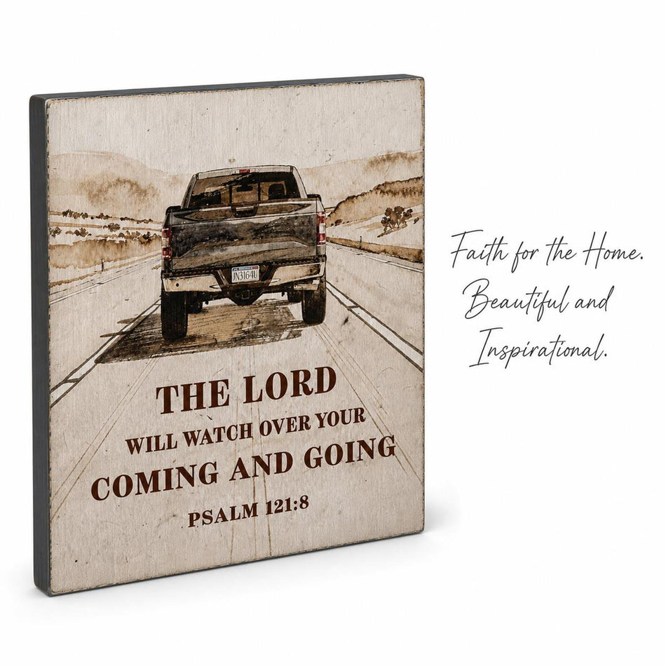 Tabletop Plaque Truck The Lord Will 3x3 by Dicksons, product view 2