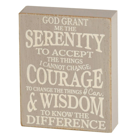 Serenity Prayer Tabletop Wood Block by Dicksons