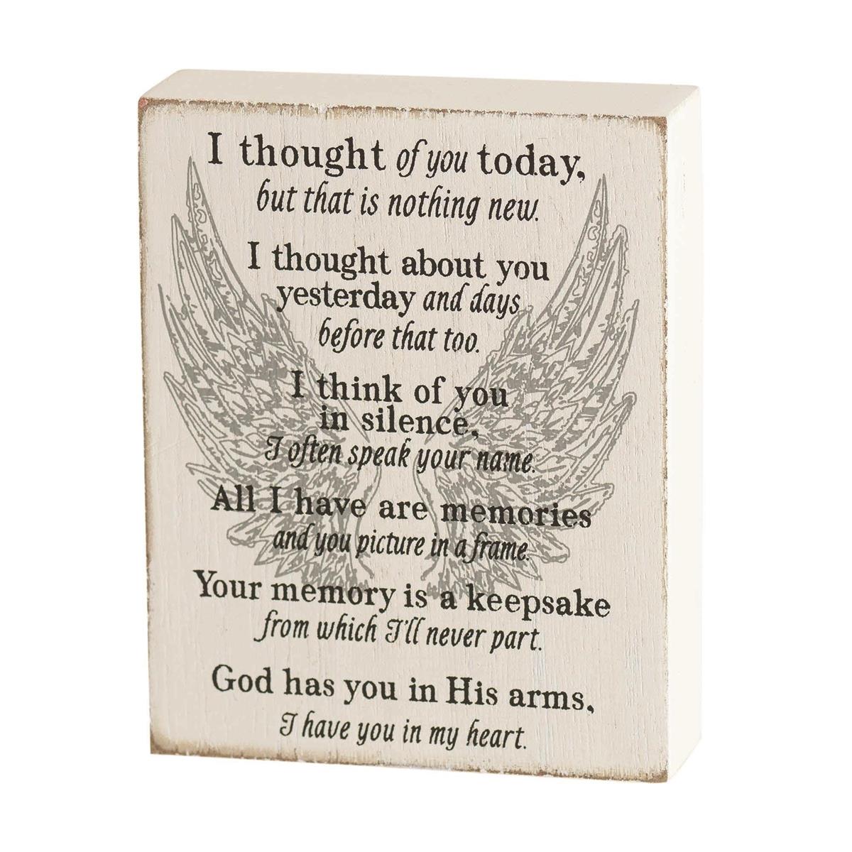 Tabletop Plaque I Thought Of You 3x4 by Dicksons