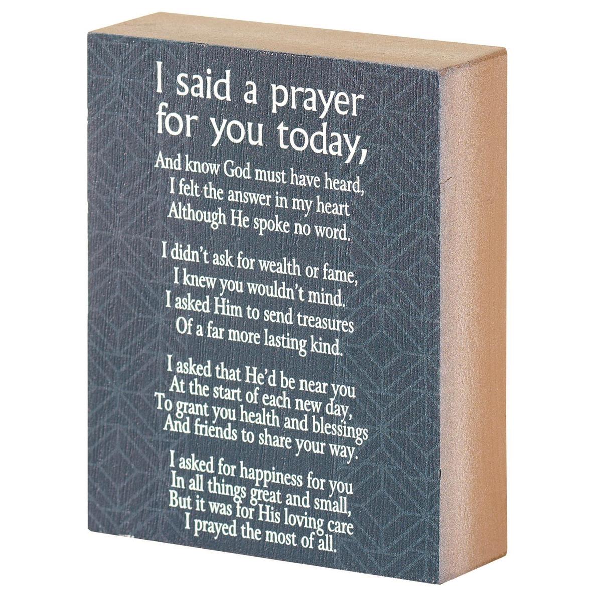 Tabletop Plaque I Said A Prayer Navy by Dicksons