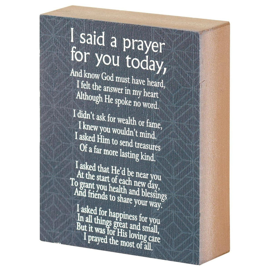 Tabletop Plaque I Said A Prayer Navy by Dicksons