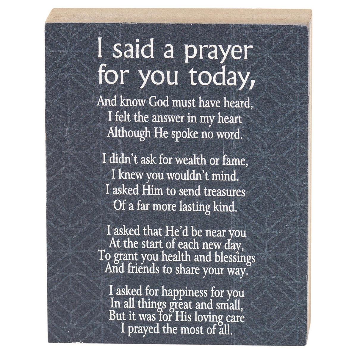 Tabletop Plaque I Said A Prayer Navy by Dicksons, product view 3