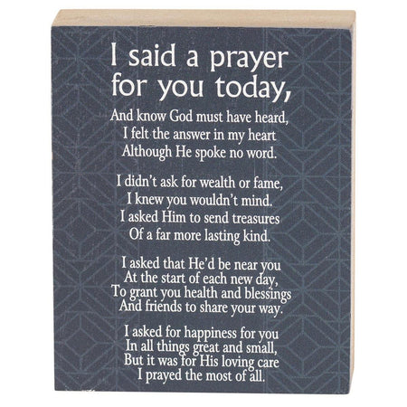 Tabletop Plaque I Said A Prayer Navy by Dicksons, product view 3