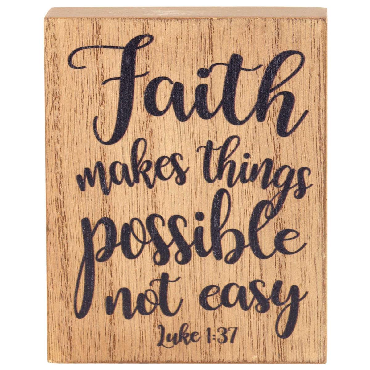 Faith Makes Things Possible MDF Wood 3X4 by Dicksons, product view 2