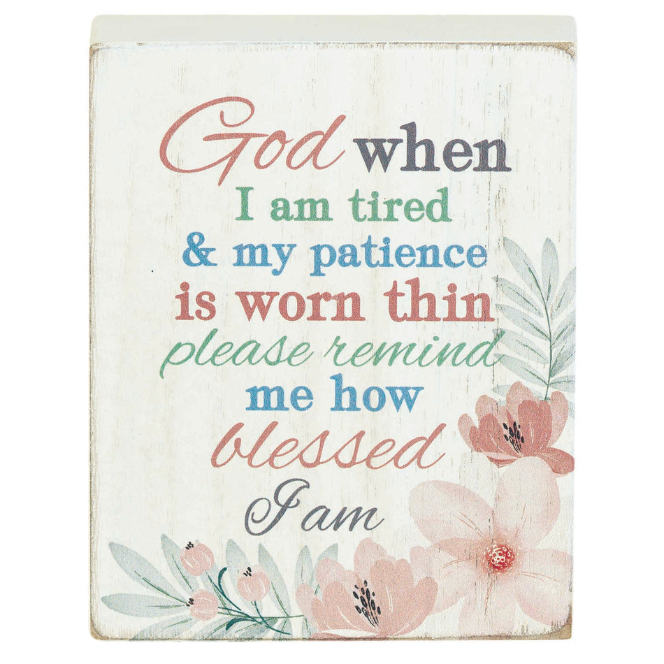 Tabletop Plaque God When I Am Tired by Dicksons, product view 2
