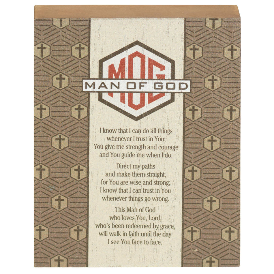 Tabletop Plaque Man Of God 3x4 by Dicksons, product view 2