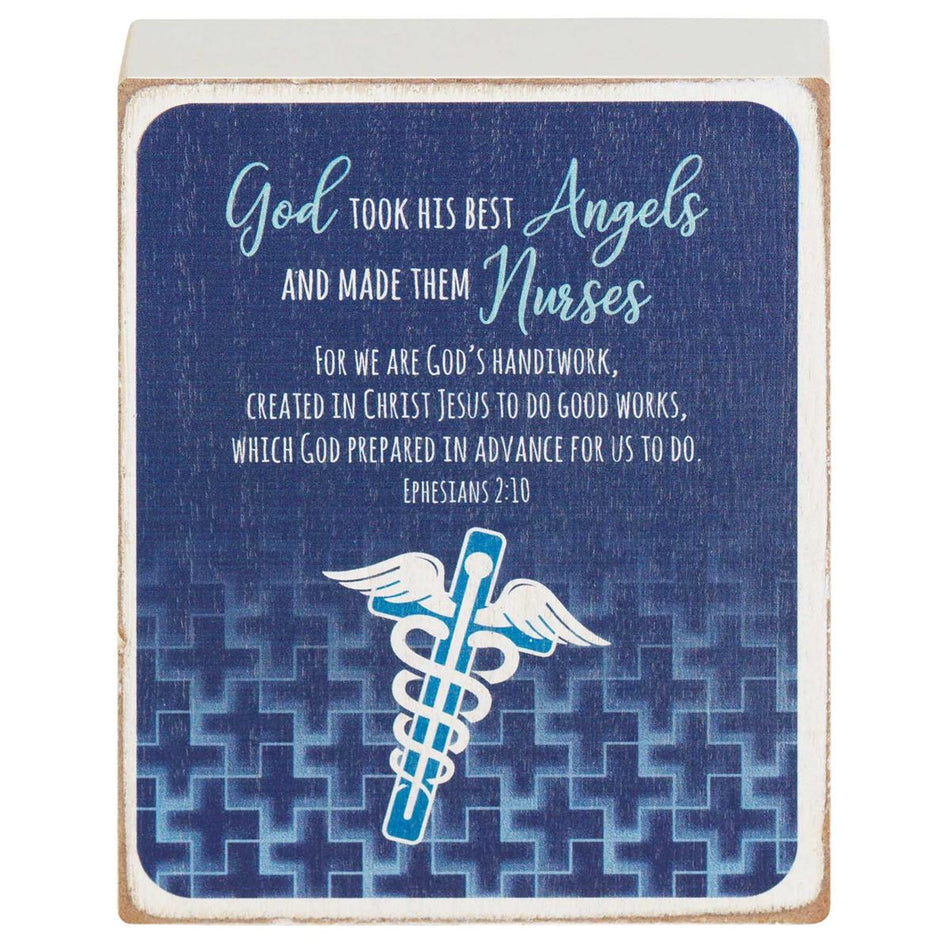 Tabletop Plaque Nurse God Took His 4h by Dicksons, product view 2