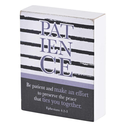 Tabletop Plaque Patience White 3x4 by Dicksons