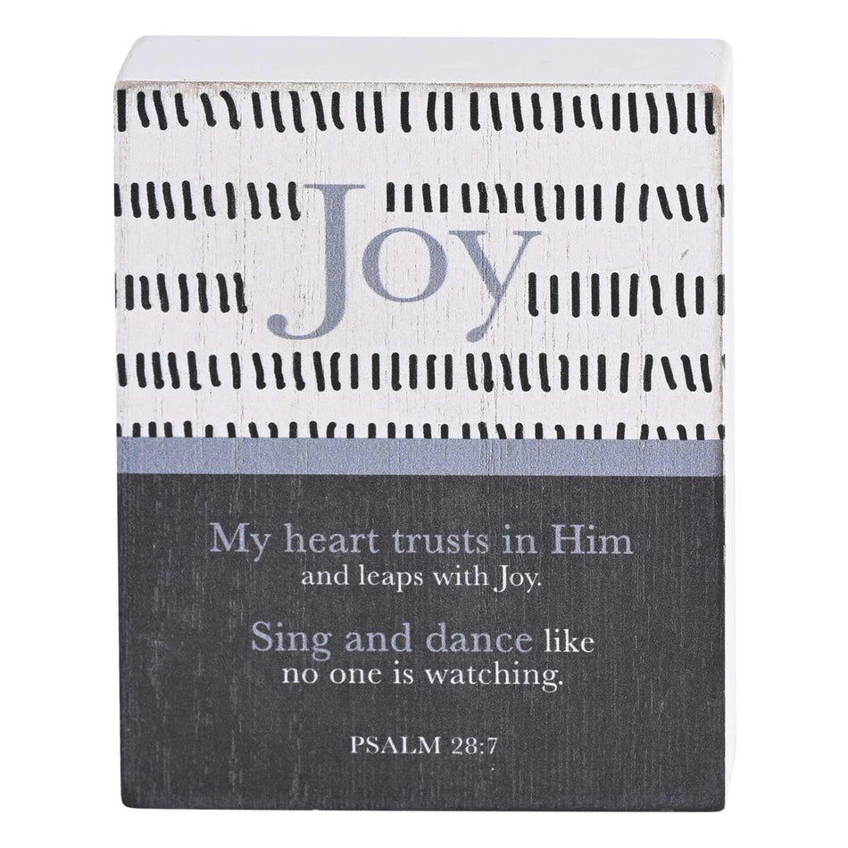 Joy My Heart Trust In Him And Leaps With Joy White, Black by Dicksons, product view 2