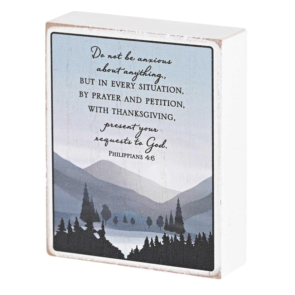 Tabletop Plaque Do Not Be Anxious 3x4 by Dicksons