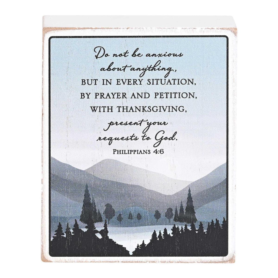 Tabletop Plaque Do Not Be Anxious 3x4 by Dicksons, product view 2