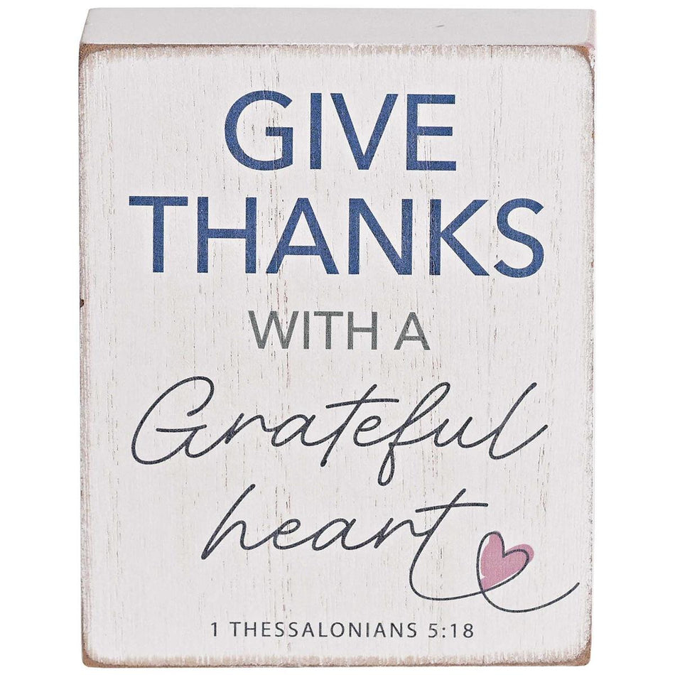 Tabletop Plaque Give Thanks White by Dicksons, product view 2