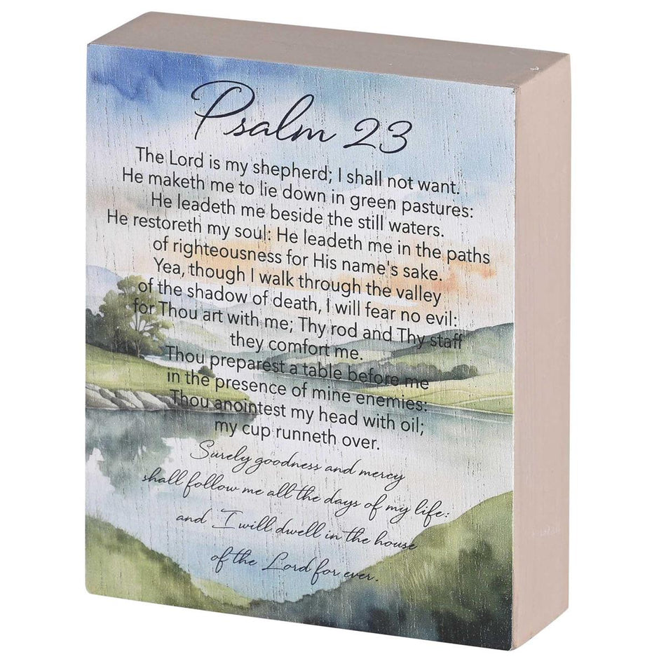 Tabletop Plaque Psalm 23 Valley by Dicksons