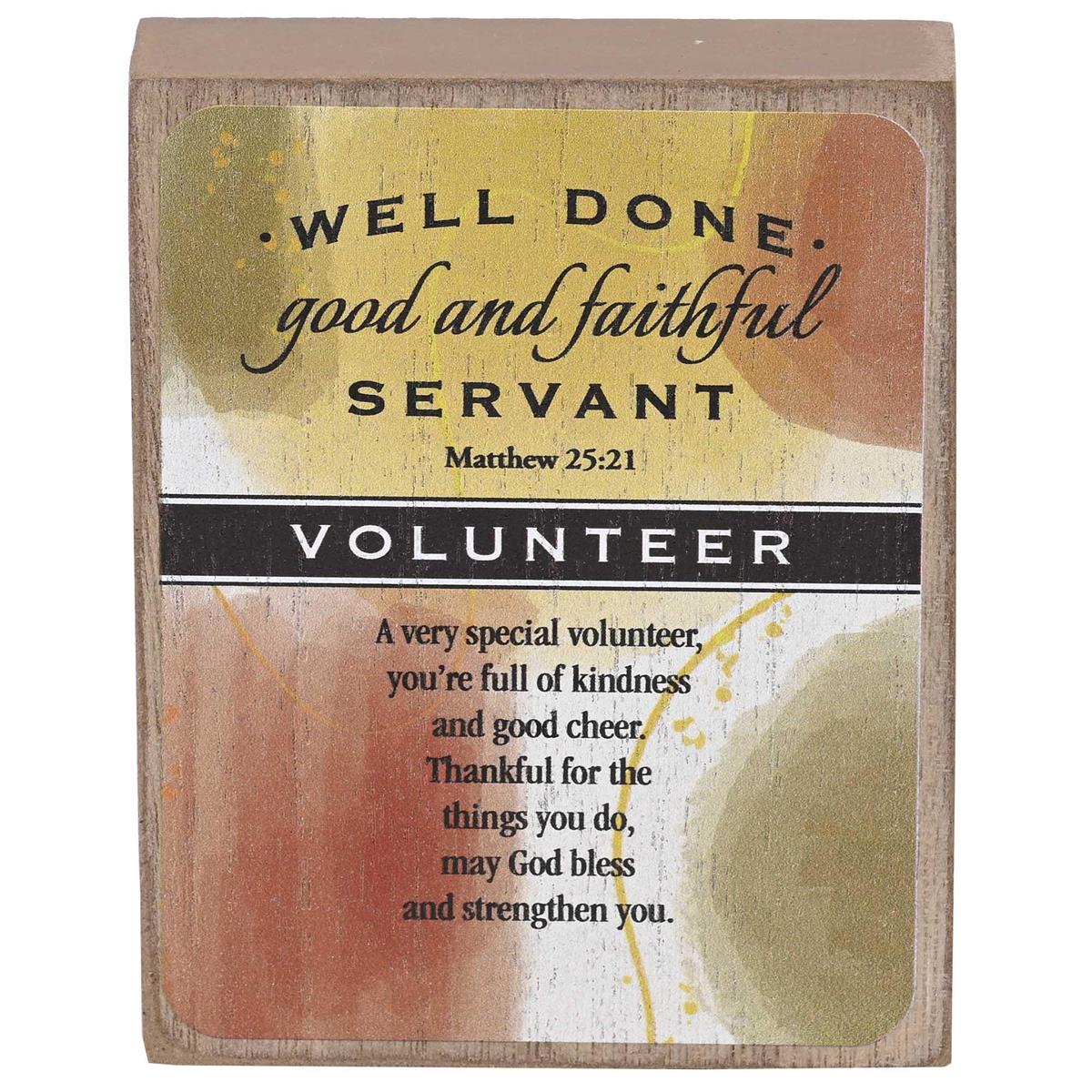 Tabletop Plaque Special Volunteer 3x4 by Dicksons, product view 2