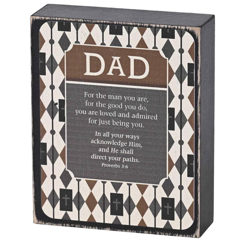 Inspirational Christian Tabletop Plaque Block Sign Décor for Home 3 x 4 Inch by Dicksons