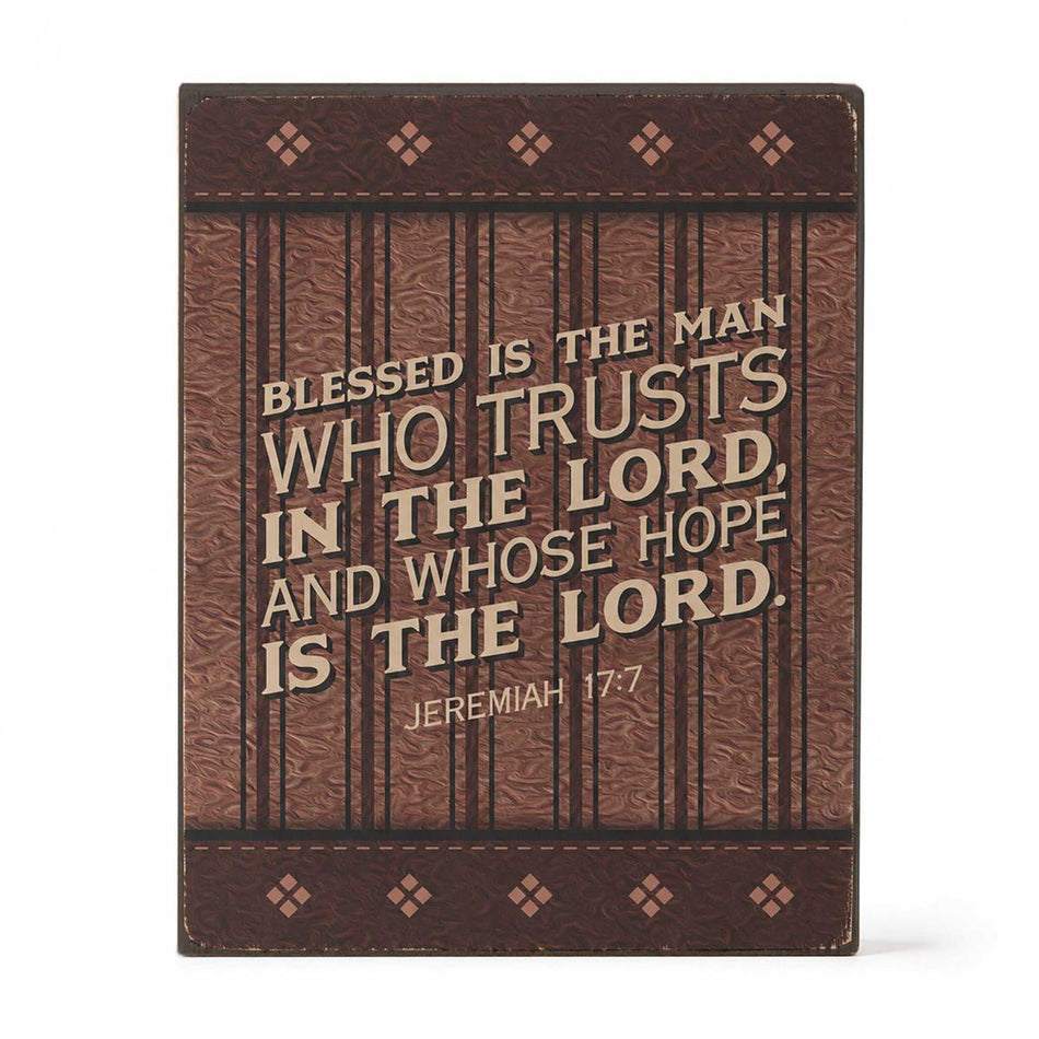 Tabletop Plaque Blessed Is The Man 3x4 by Dicksons