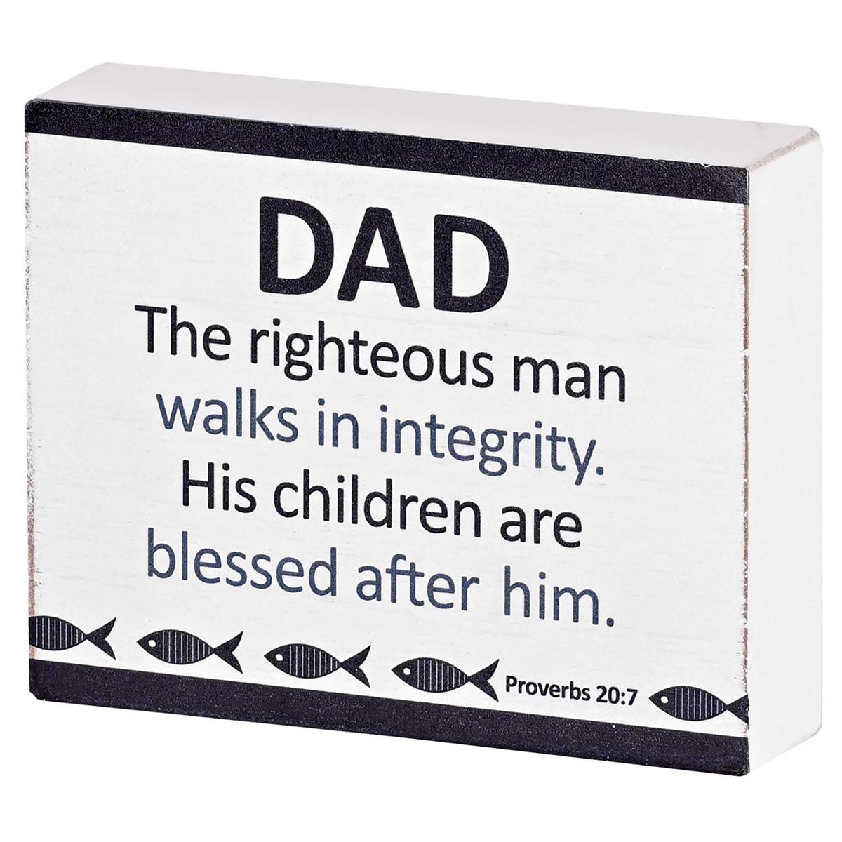 Tabletop Plaque Dad The Righteous Man by Dicksons