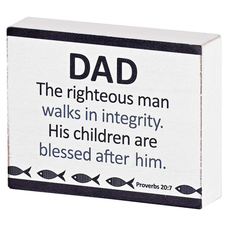 Tabletop Plaque Dad The Righteous Man by Dicksons
