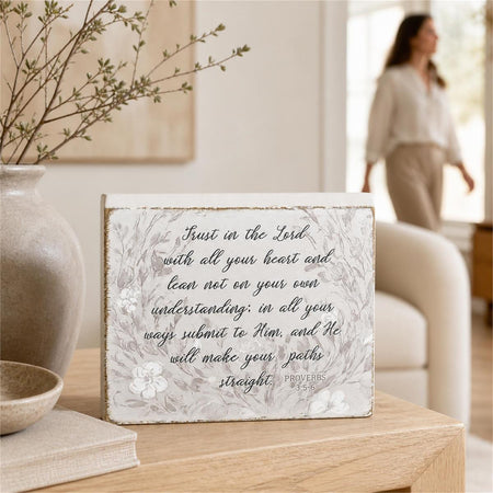 Tabletop Plaque Trust In The Lord 4x3 by Dicksons, product view 6