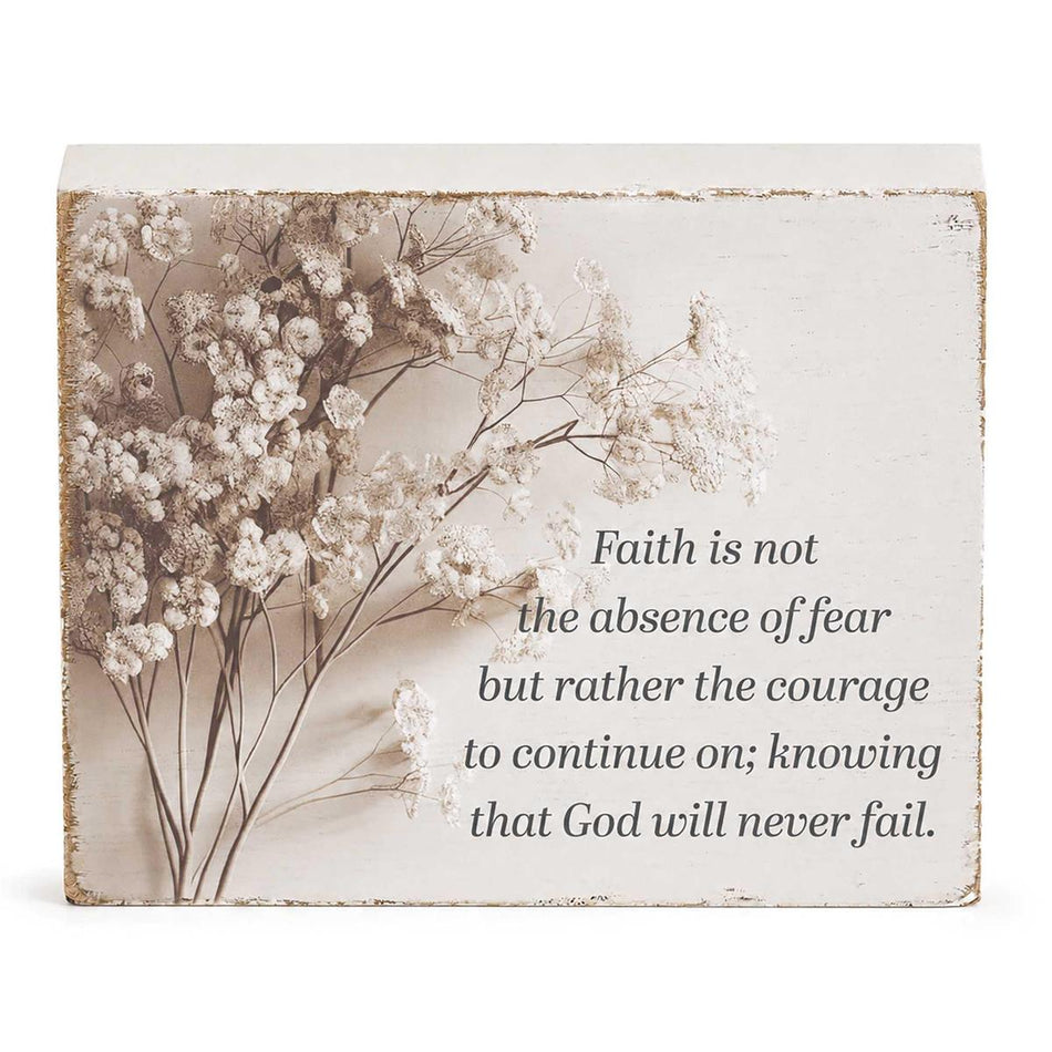 Tabletop Plaque Faith Is Not The Absence by Dicksons