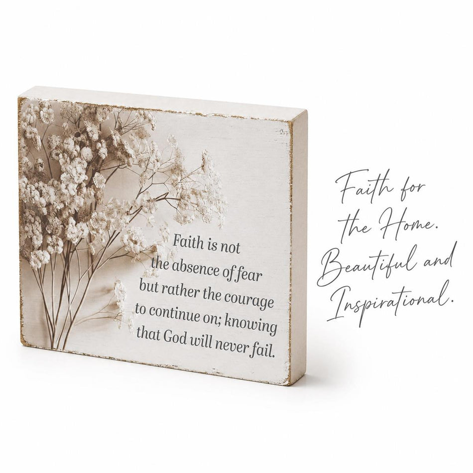 Tabletop Plaque Faith Is Not The Absence by Dicksons, product view 2