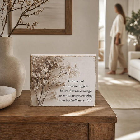 Tabletop Plaque Faith Is Not The Absence by Dicksons, product view 6