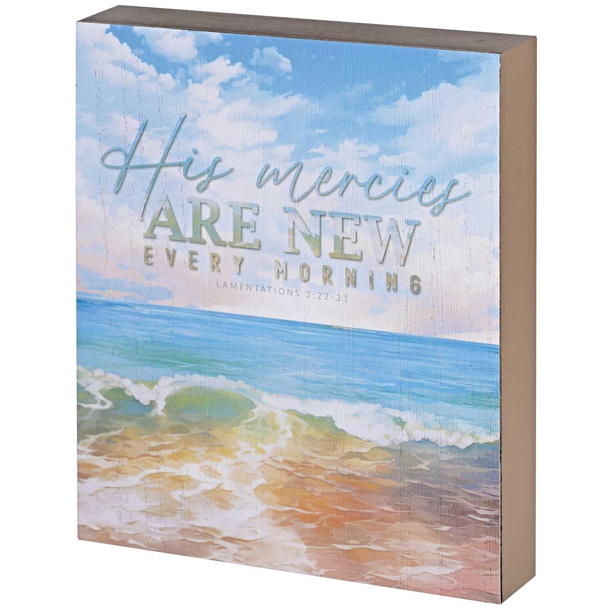 His Mercies Are New Every Morning - Lamentations 3:22-23 - 8 x 10 Inch MDF Wood by Dicksons