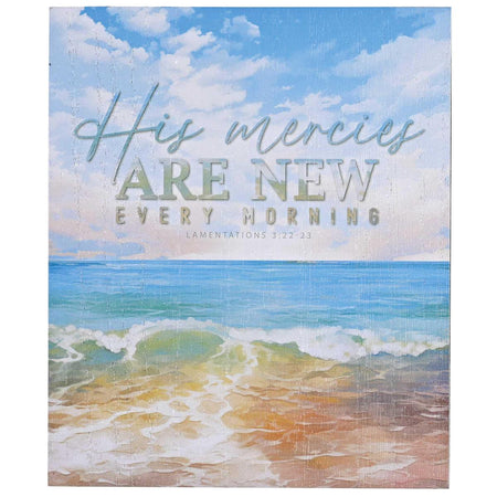 His Mercies Are New Every Morning - Lamentations 3:22-23 - 8 x 10 Inch MDF Wood by Dicksons, product view 2