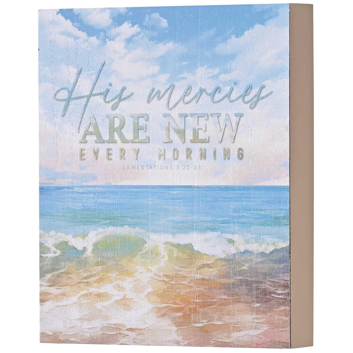 His Mercies Are New Every Morning - Lamentations 3:22-23 - 8 x 10 Inch MDF Wood by Dicksons, product view 3