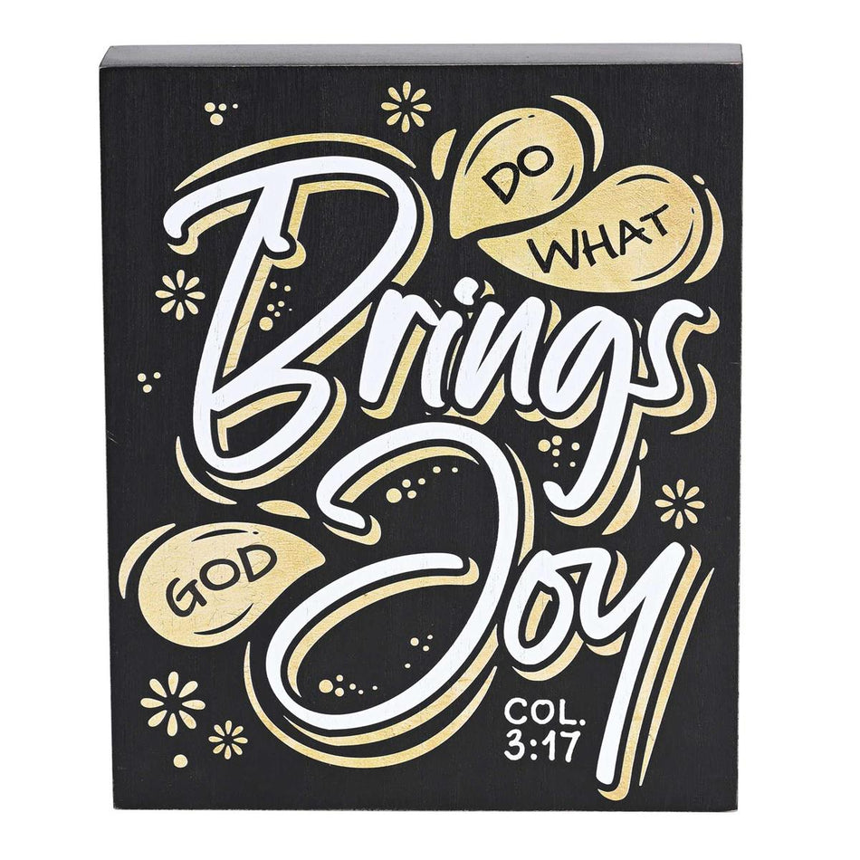 Inspirational Christian Block Sign Tabletop Plaque 7.75 x 9.5 Inch MDF Do What by Dicksons, product view 2