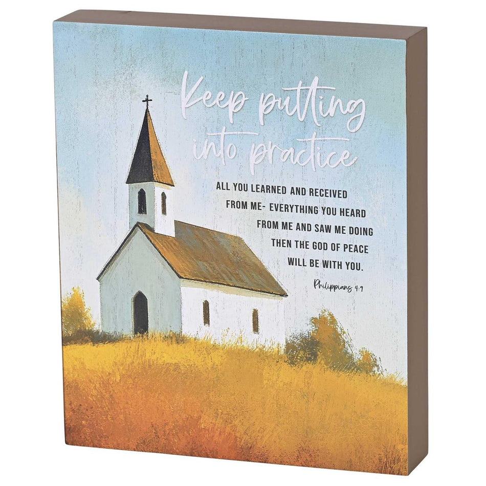 Inspirational Christian Tabletop Plaque Block Sign Décor for Home 8 x 10 Inch by Dicksons