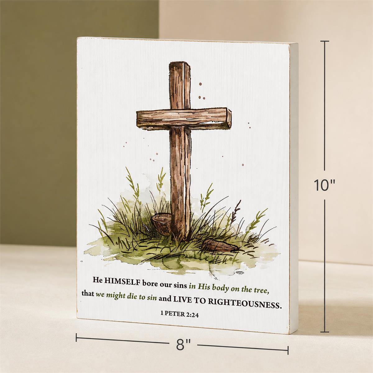 Tabletop Plaque He Himself Bore Our Sins by Dicksons, product view 3