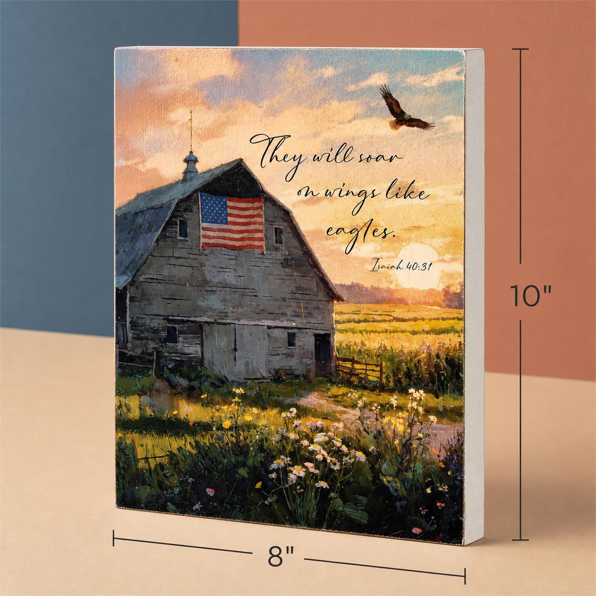 Tabletop Plaque They Will Soar On Wings by Dicksons, product view 3