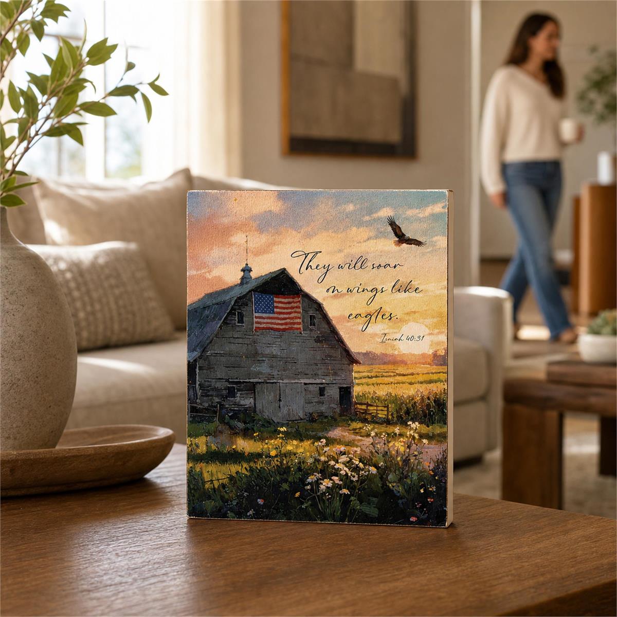 Tabletop Plaque They Will Soar On Wings by Dicksons, product view 6